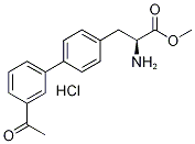 3-(3'-アセチルビフェニル-4-イル)-2-アミノプロパン酸(S)-メチル塩酸塩 化学構造式
