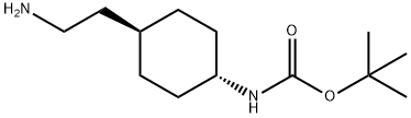 2-[反式-4-(BOC-氨基)环己基]乙胺 结构式