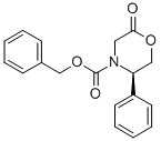 (5R)-3,4,5,6-TETRAHYDRO-5-PHENYL-N-(BENZYLOXYCARBONYL)-4(H)-1,4-OXAZIN-2-ONE Struktur
