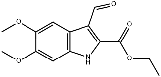 1H-INDOLE-2-CARBOXYLIC ACID,3-FORMYL-5,6-DIMETHOXY-,ETHYL ESTER Struktur