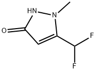 1-甲基-3-羟基-5-二氟甲基吡唑, 121303-75-1, 结构式
