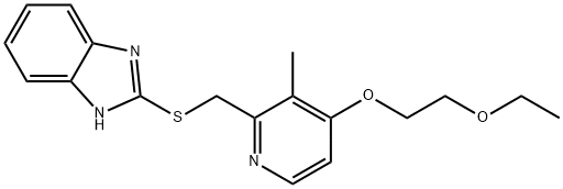 2-[(4-ETHOXYETHOXY-3-METHYL-2-PYRIDINYL)-METHYLTHIO]-BENZIMIDAZOLE 结构式