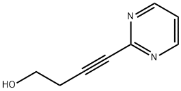 3-Butyn-1-ol, 4-(2-pyrimidinyl)- (9CI),121356-77-2,结构式