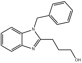 3-(1-ベンジル-1H-ベンズイミダゾール-2-イル)プロパン-1-オール 化学構造式