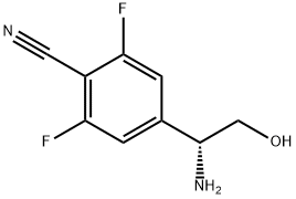 4-[(1R)-1-氨基-2-羟基乙基]-2,6-二氟苯腈,1213607-78-3,结构式