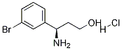 R-3-氨基-3-(3溴代苯基)丙醇盐酸盐 结构式