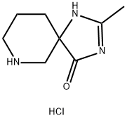 2-甲基-1,3,7-三氮烷-螺[4.5]癸-1-烯-4-酮盐酸盐, 1214028-87-1, 结构式