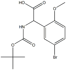 (5-Bromo-2-methoxyphenyl)[(tert-butoxycarbonyl)amino]acetic acid|(5-BROMO-2-METHOXYPHENYL)[(TERT-BUTOXYCARBONYL)AMINO]ACETIC ACID