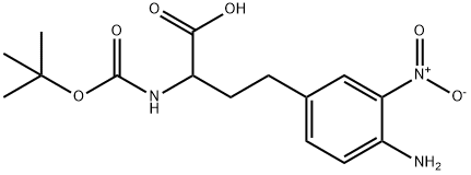 4-Amino-alpha-[[(tert-butoxy)carbonyl]amino]-3-nitrobenzenebutanoic acid Struktur