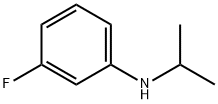 3-フルオロ-N-イソプロピルアニリン 化学構造式