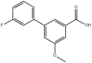 3'-フルオロ-5-メトキシ-[1,1'-ビフェニル]-3-カルボン酸 化学構造式