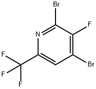 2,4-Dibromo-3-fluoro-6-(trifluoromethyl)pyridine Struktur