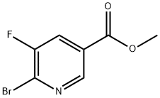 6-溴-5-氟吡啶-3-甲酸甲酯, 1214336-88-5, 结构式