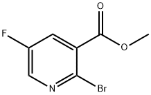 2-溴-5-氟-3-吡啶甲酸甲酯 结构式