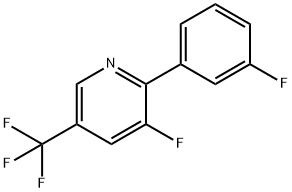 3-Fluoro-2-(3-fluorophenyl)-5-(trifluoromethyl)pyridine Struktur