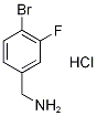 (4-ブロモ-3-フルオロフェニル)メタンアミン塩酸塩 化学構造式
