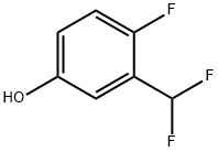 Phenol, 3-(difluoromethyl)-4-fluoro- 化学構造式