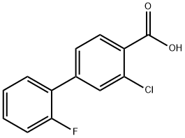 2-CHLORO-4-(2-FLUOROPHENYL)BENZOIC ACID Structure