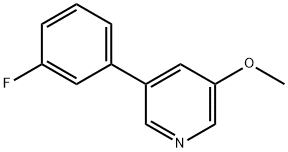 3-(3-氟苯基)-5-甲氧基吡啶,1214364-48-3,结构式