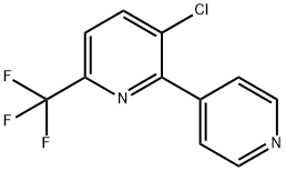 3-Chloro-2-(pyridin-4-yl)-6-(trifluoromethyl)pyridine Struktur