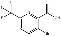 3-溴-6-三氟甲基吡啶-2-羧酸,1214373-82-6,结构式