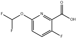 6-(二氟甲氧基)-3-氟吡啶-2-羧酸 结构式
