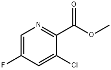 3-氯-5-氟吡啶甲酸甲酯, 1214387-31-1, 结构式