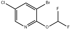 Pyridine, 3-bromo-5-chloro-2-(difluoromethoxy)- Structure