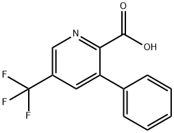 3-苯基-5-(三氟甲基)吡啶-2-甲酸,1214390-26-7,结构式