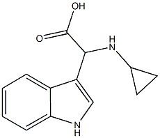 (环丙基氨基)(1H-吲哚-3-基)乙酸,1214684-07-7,结构式