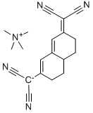 METHANAMINIUM, N,N,N-TRIMETHYL-, SALT WITH [7-(DICYANOMETHYLENE)-3,4,4A,5,6,7-HEXAHYDRO-2-NAPHTHALENYL]PROPANEDINITRILE (1:1) Struktur