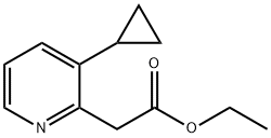 2-(3-环丙基吡啶-2-基)乙酸乙酯,1214911-59-7,结构式