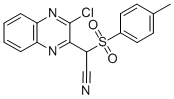 3-氯-Α-[(4-甲基苯基)磺酰基]-2-喹喔啉乙腈, 121512-59-2, 结构式