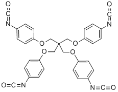 TETRAKIS-(4-ISOCYANATOPHENOXYMETHYL)-METHANE Struktur