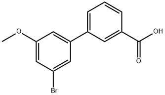 3'-ブロモ-5'-メトキシビフェニル-3-カルボン酸 化学構造式