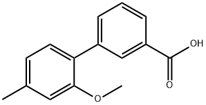 2'-メトキシ-4'-メチルビフェニル-3-カルボン酸 化学構造式