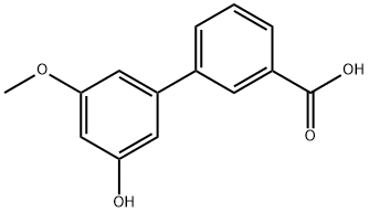 3'-ヒドロキシ-5'-メトキシビフェニル-3-カルボン酸 化学構造式