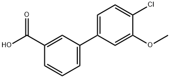 4'-クロロ-3'-メトキシビフェニル-3-カルボン酸 化学構造式