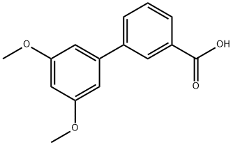 3',5'-ジメトキシ-[1,1'-ビフェニル]-3-カルボン酸 化学構造式