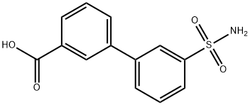 3-SULFAMOYLBIPHENYL-3-CARBOXYLIC ACID 结构式