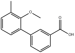 3-(2-メトキシ-3-メチルフェニル)安息香酸 化学構造式