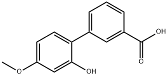 2-Hydroxy-4-Methoxybiphenyl-3-carboxylic acid Struktur