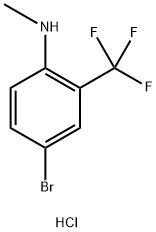 4-BROMO-N-METHYL-2-(TRIFLUOROMETHYL)ANILINE HCL,1215206-44-2,结构式