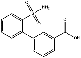 2-SULFAMOYLBIPHENYL-3-CARBOXYLIC ACID 结构式