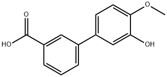 3'-ヒドロキシ-4'-メトキシビフェニル-3-カルボン酸 化学構造式