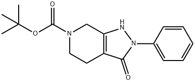 6H-Pyrazolo[3,4-c]pyridine-6-carboxylic acid, 1,2,3,4,5,7-hexahydro-3-oxo-2-phenyl-, 1,1-diMethylethyl ester Structure