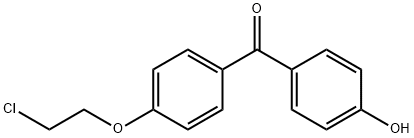 [4-(2-Chloroethoxy)phenyl](4-hydroxyphenyl)Methanone Struktur