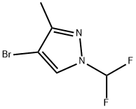 4-bromo-1-(difluoromethyl)-3-methyl-1H-pyrazole(SALTDATA: FREE) Struktur