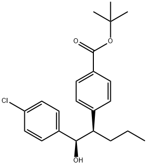 Benzoic acid, 4-[(1R)-1-[(R)-(4-chlorophenyl)hydroxyMethyl]butyl]-, 1,1-diMethylethyl ester Struktur