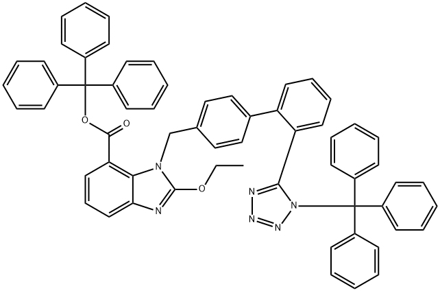 N-Trityl Candesartan Trityl Ester 化学構造式